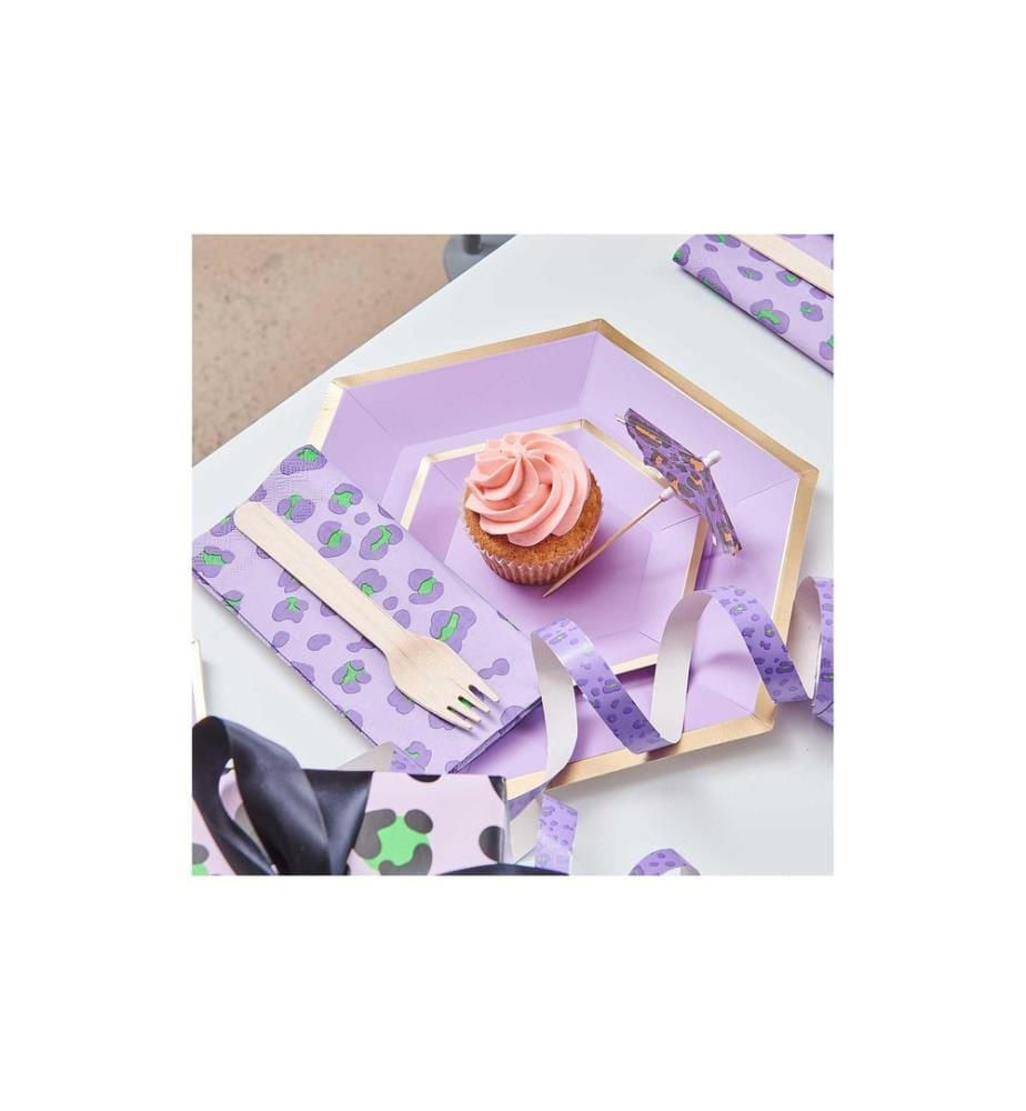 RICO DESIGN - Serviettes en papier Leo 33 cm x 33 cm, 20 Pièce/s, Violet/Vert