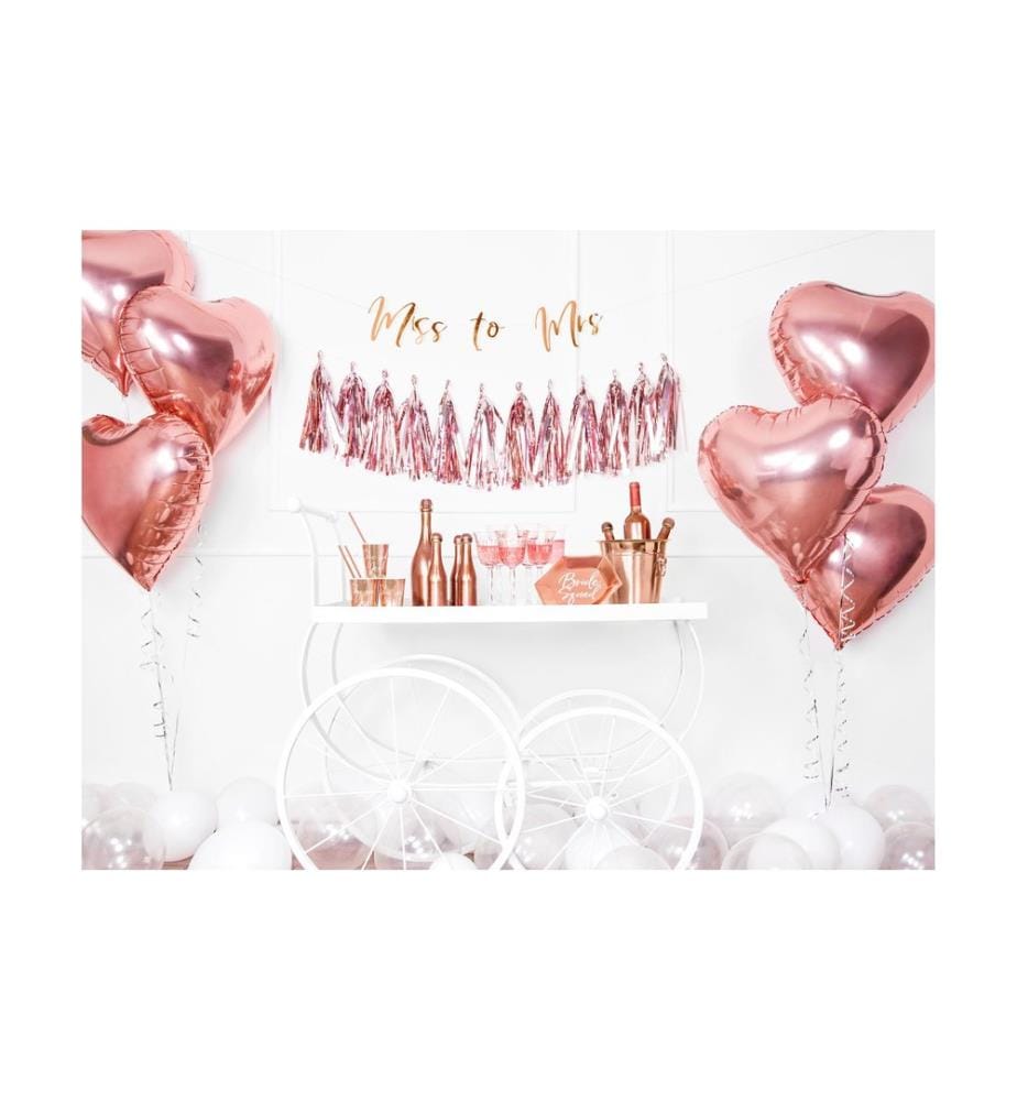 PARTYDECO - Assiettes jetables Bride Squad 23 cm, 6 pièces, or rose