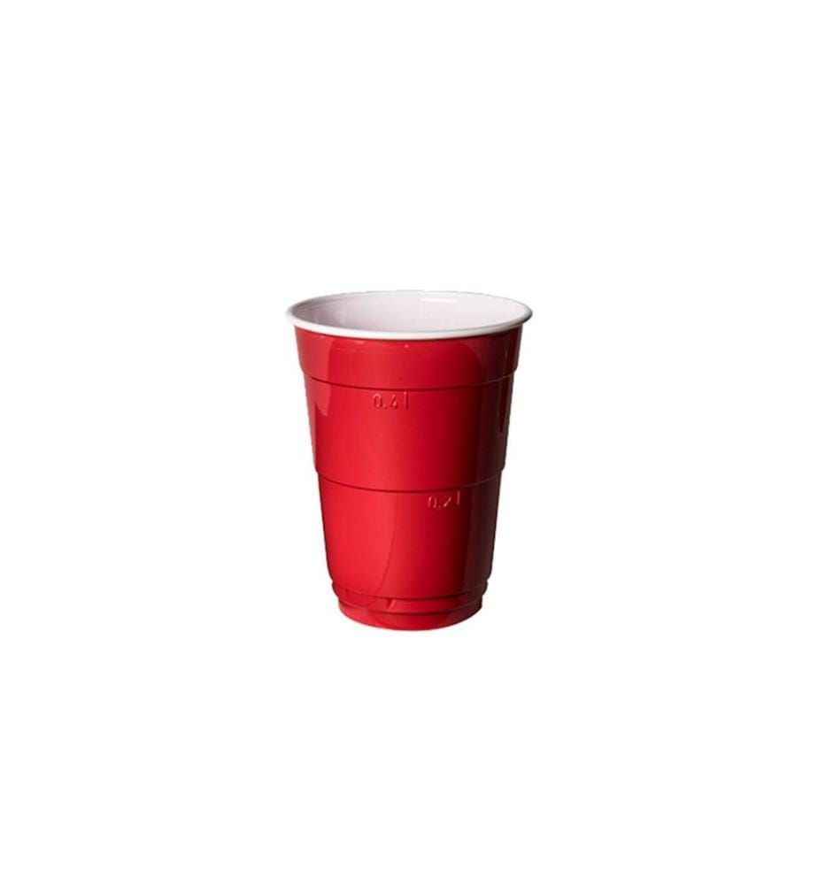 Papstar - Gobelets jetables 400 ml 10 Pièce/s, Rouge