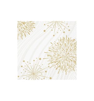 Duni - Weihnachtsservietten Sparkly White, 33 x 33 cm, 50 Stück