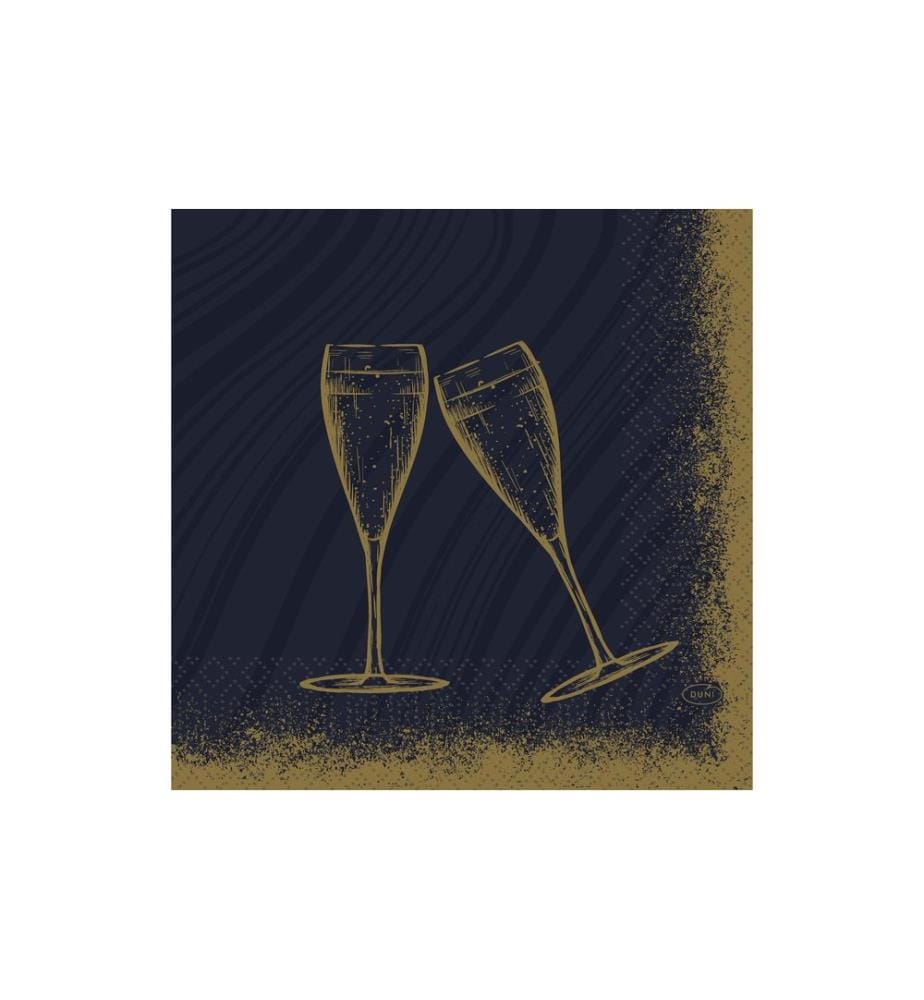 Duni - Serviettes de Noël Sparkly Cheers, 33 x 33 cm, 50 pièces