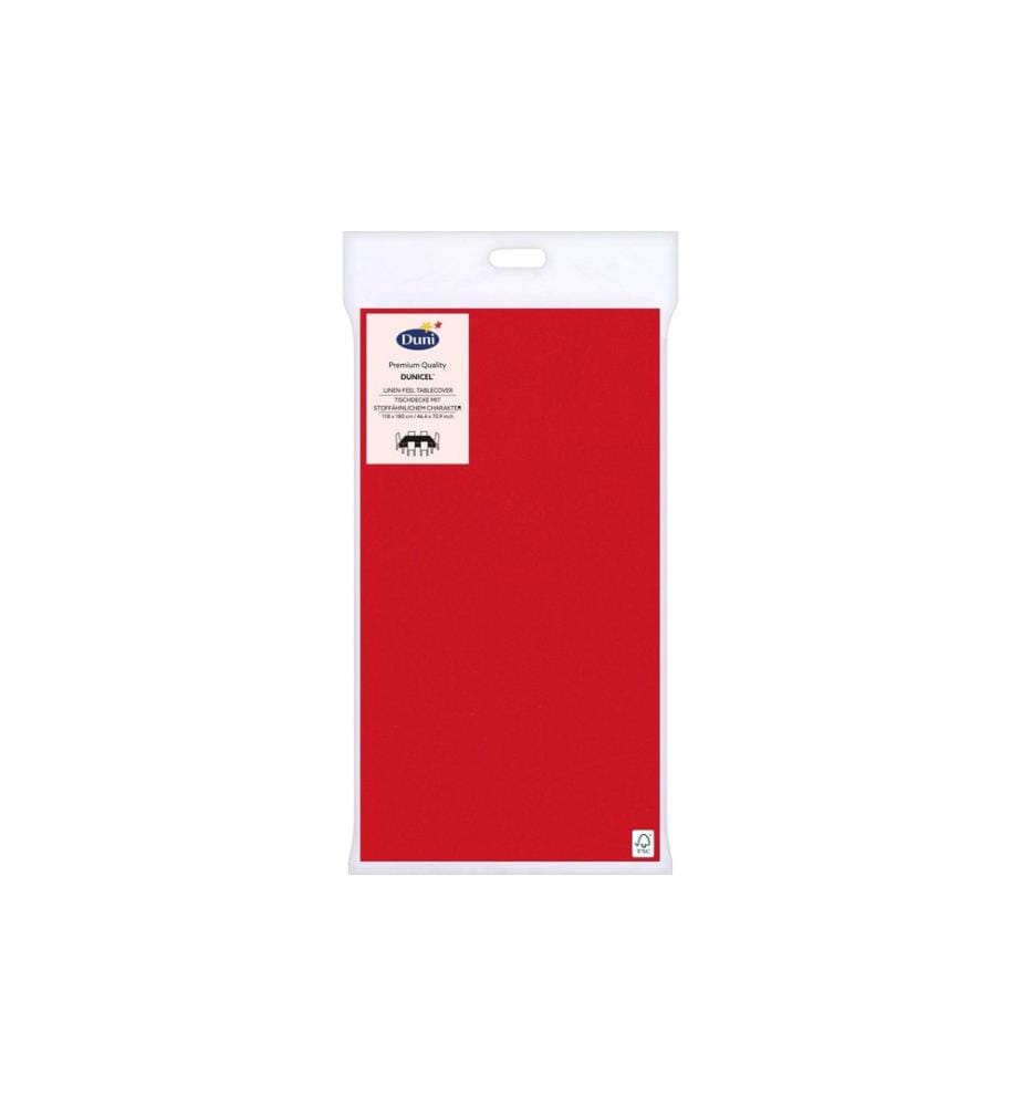 Duni - Nappe Duni -cel 118 cm x 180 cm, Rouge