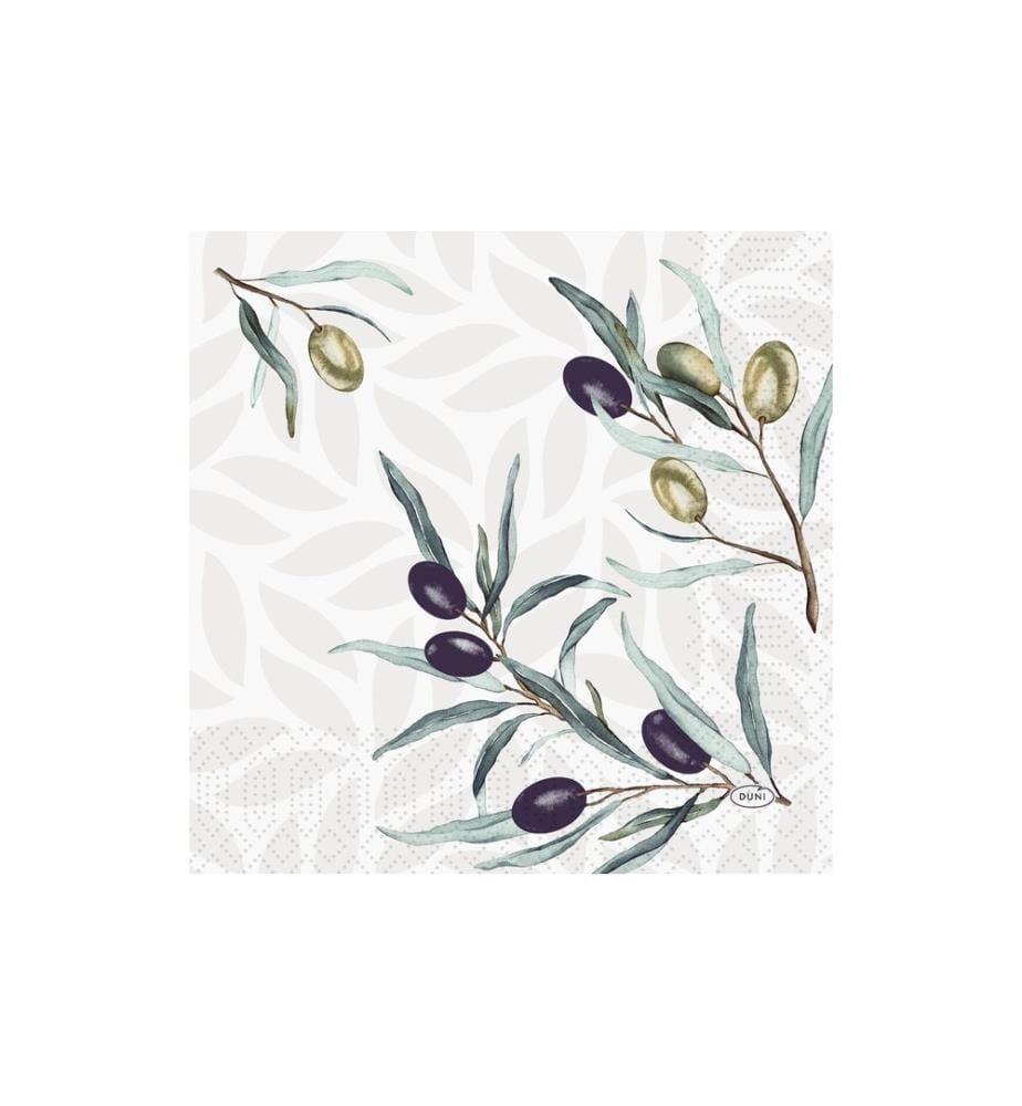 Duni - Serviettes en papier Olive Garden 33 cm x 33 cm, 250 Pièce/s