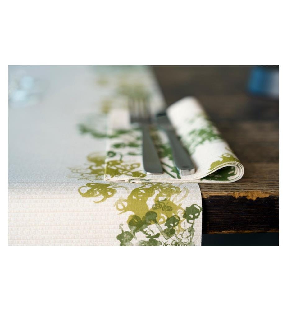 Duni - Serviettes en papier Green Umbles 40 cm x 40 cm, 60 Pièce/s