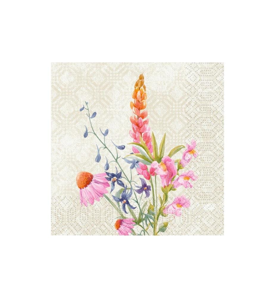 Duni - Serviettes en papier Floret 33 cm x 33 cm, 50 Pièce/s