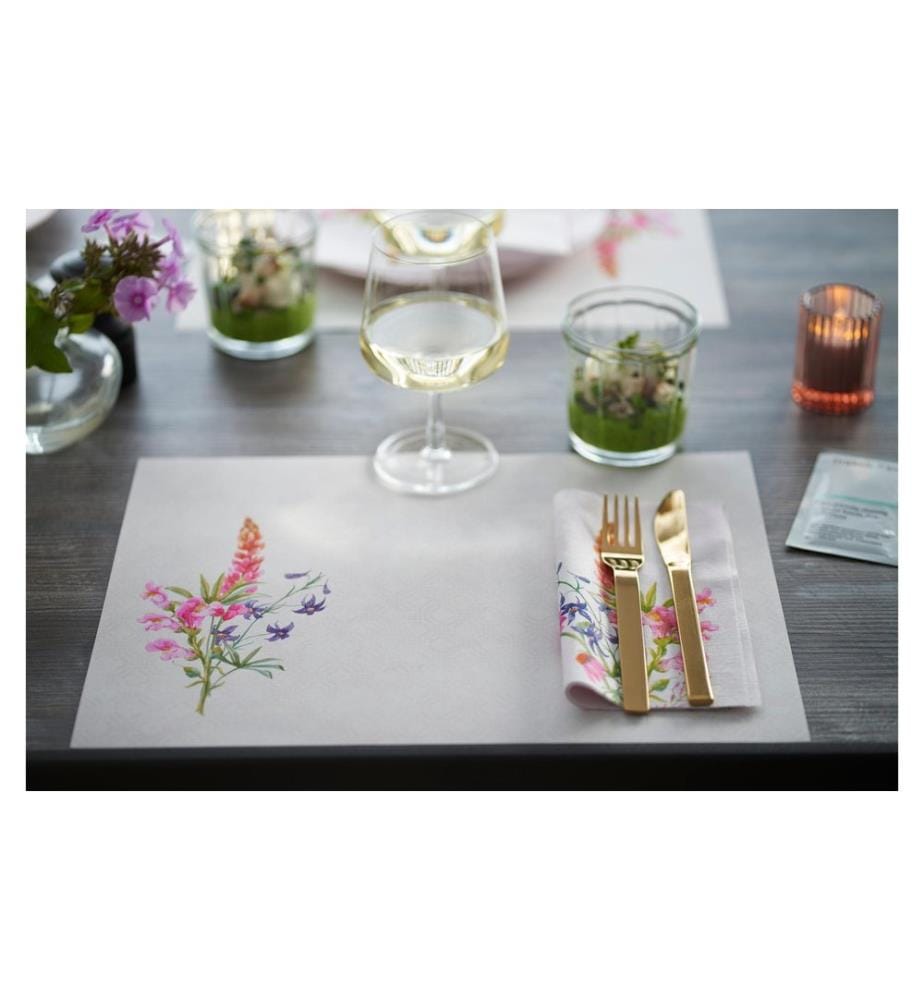 Duni - Serviettes en papier Floret 33 cm x 33 cm, 50 Pièce/s