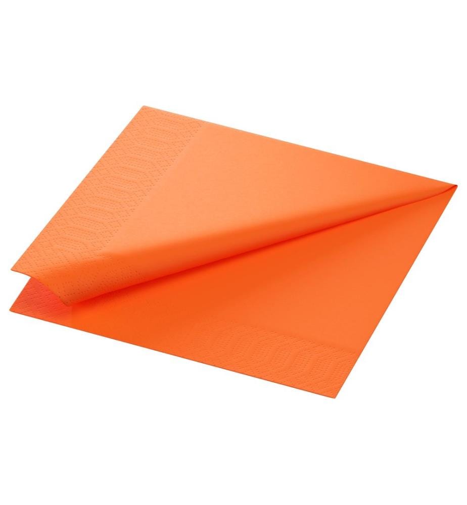 Duni - Serviettes en papier 3 couches sun orange 40 cm x 40 cm, 250 Pièce/s