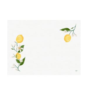 Duni - Tischset Lemon Fiesta 250 Stück, 40 cm x 30 cm, Gelb/Weiss