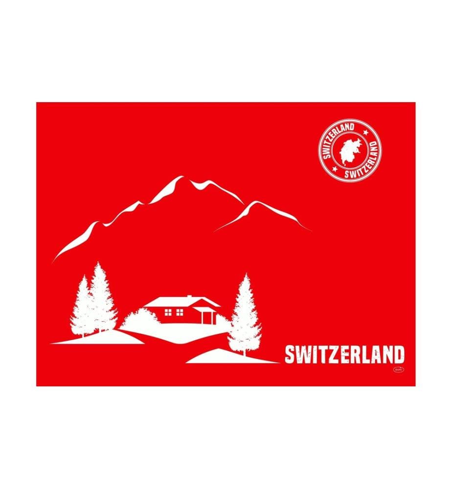 Duni - Set de table Bio DC Swiss 100 pièces, 30 cm x 40 cm, Rouge