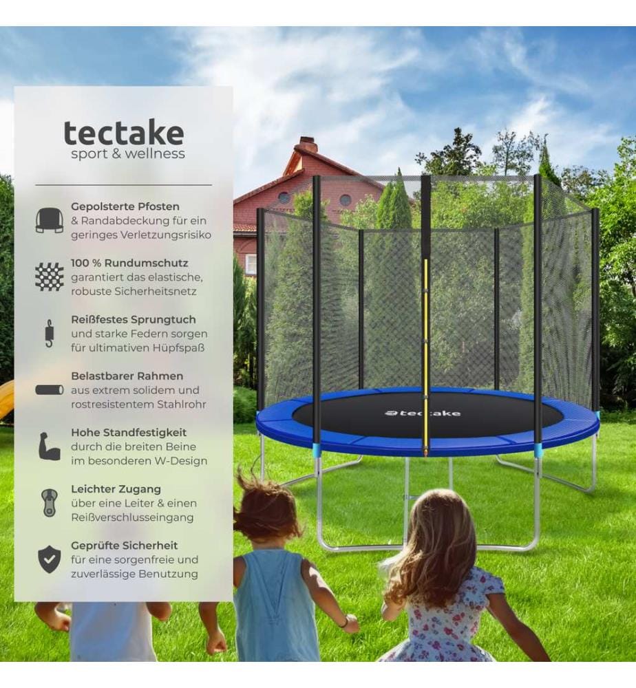 Trampolin Garfunky mit Sicherheitsnetz - 305 cm