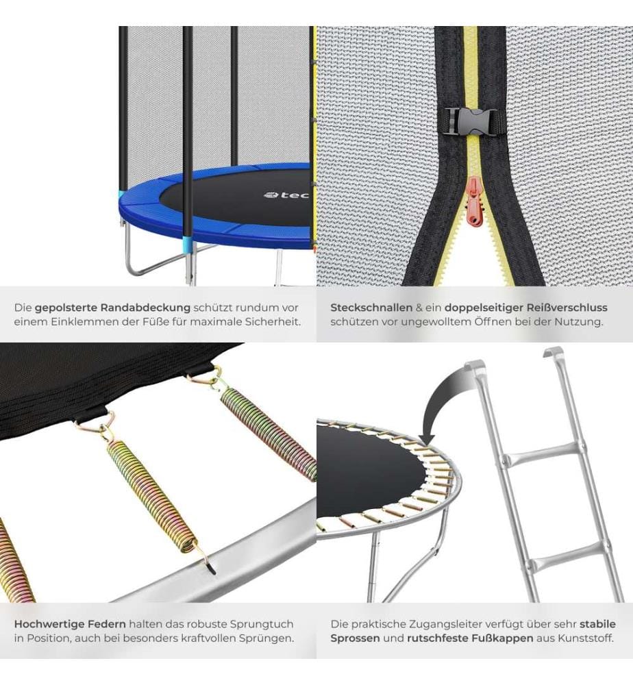 Trampolin Garfunky mit Sicherheitsnetz - 305 cm