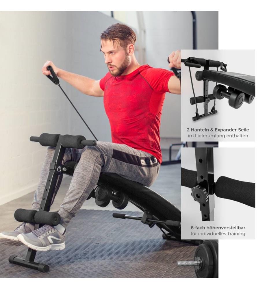 Banc de musculation CUTTLER 129 x 55 x 70 cm - noir