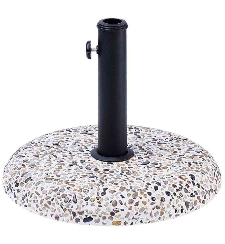 Sonnenschirmständer Steinoptik Beton ? 47 cm Schirmfuss rund Garten Balkon modern