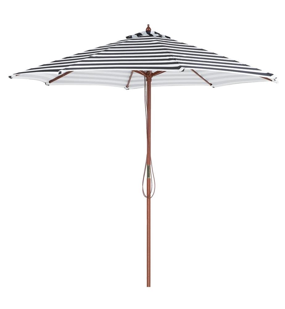Ombrellone da esterno 260 cm FERENTILLO Nero/Bianco