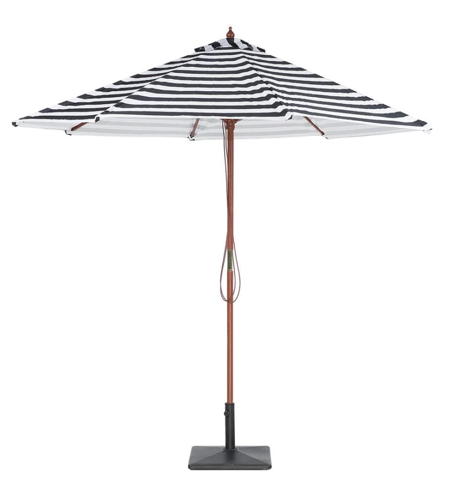 Ombrellone da esterno 260 cm FERENTILLO Nero/Bianco