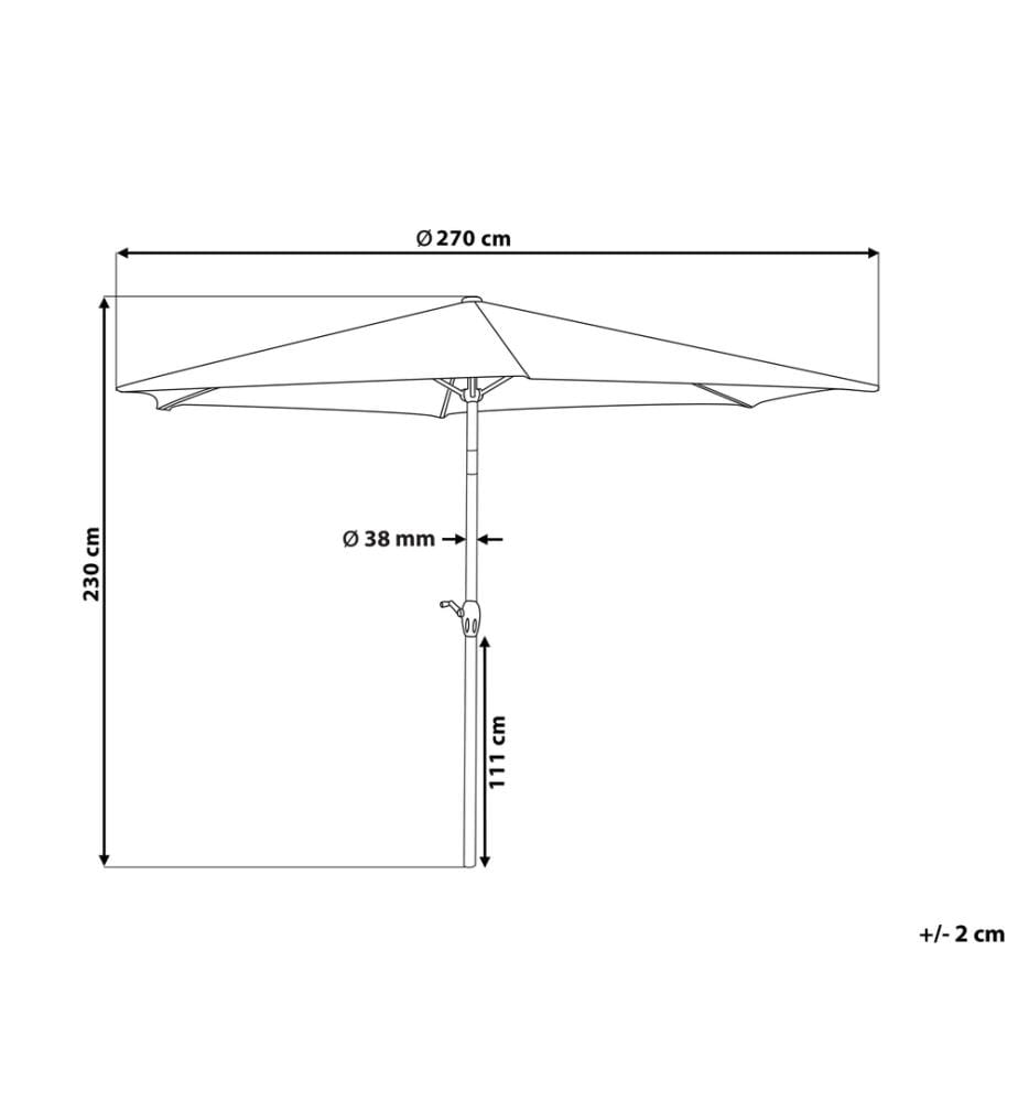 Marktschirm 270 cm VARESE Dunkelgrau