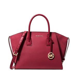 Avril Large Top-Zip Satchel - Kirsche