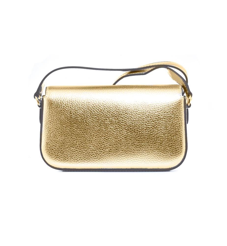 Borsa a tracolla Jet Set Travel Piccola in cuoio metallizzato - Oro