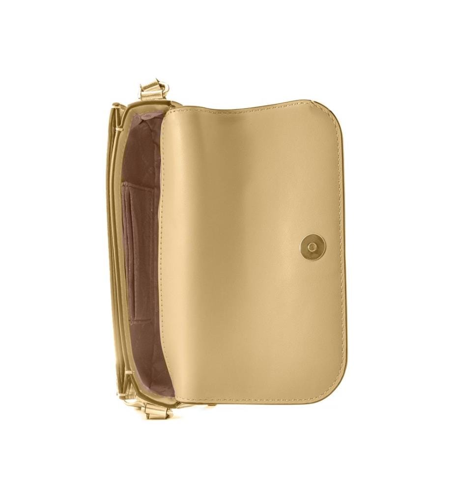 Borsa a tracolla Jet Set Travel Piccola in cuoio metallizzato - Oro