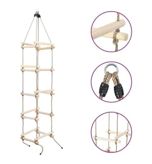 Kinder-Strickleiter 200 cm Holz