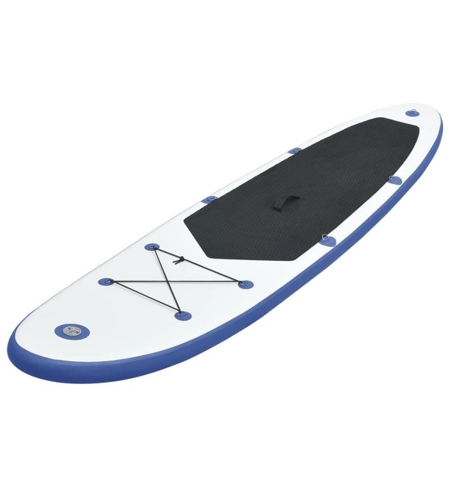 Stand Up Paddle Surfboard SUP Aufblasbar Blau und Weiss