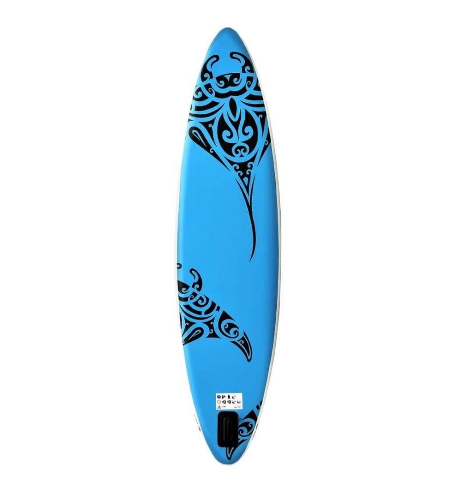 Aufblasbares Stand Up Paddle Board Set 305x76x15 cm Blau