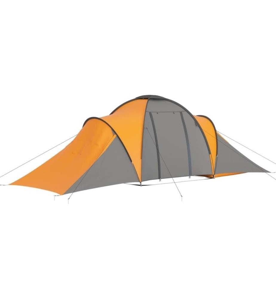 Campingzelt 6 Personen Grau und Orange