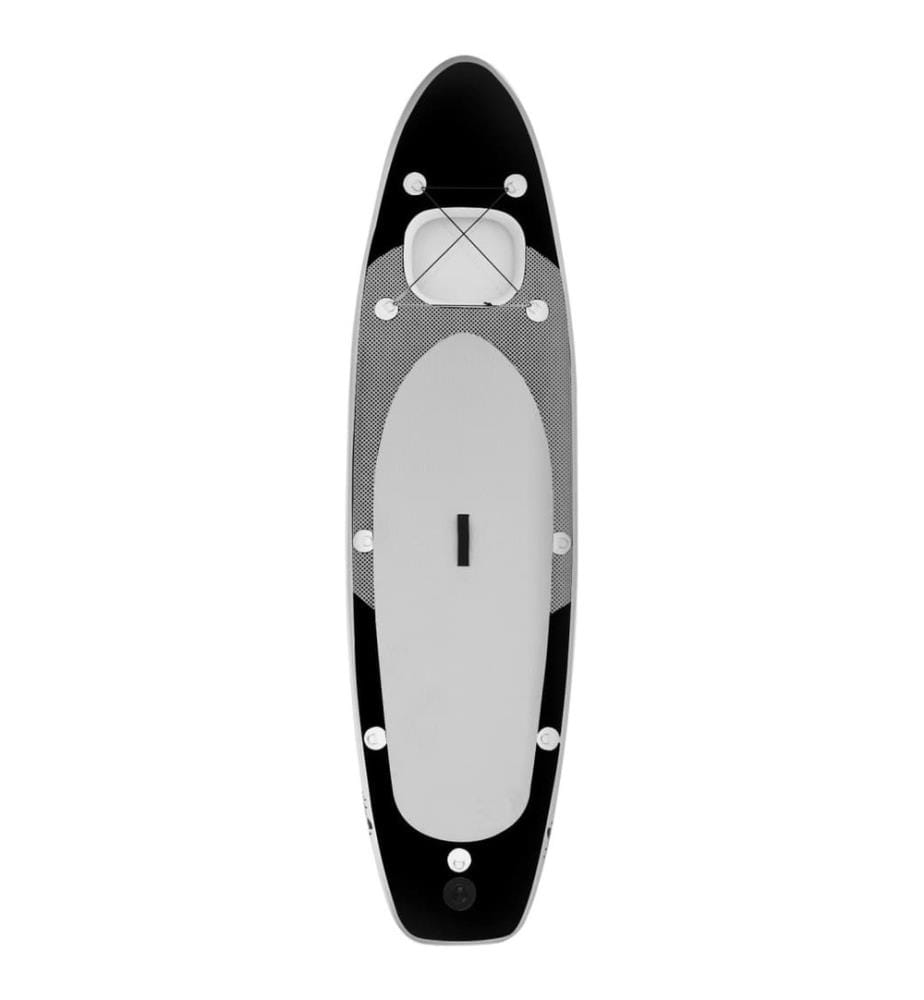 SUP-Board-Set Aufblasbar Schwarz 330x76x10 cm