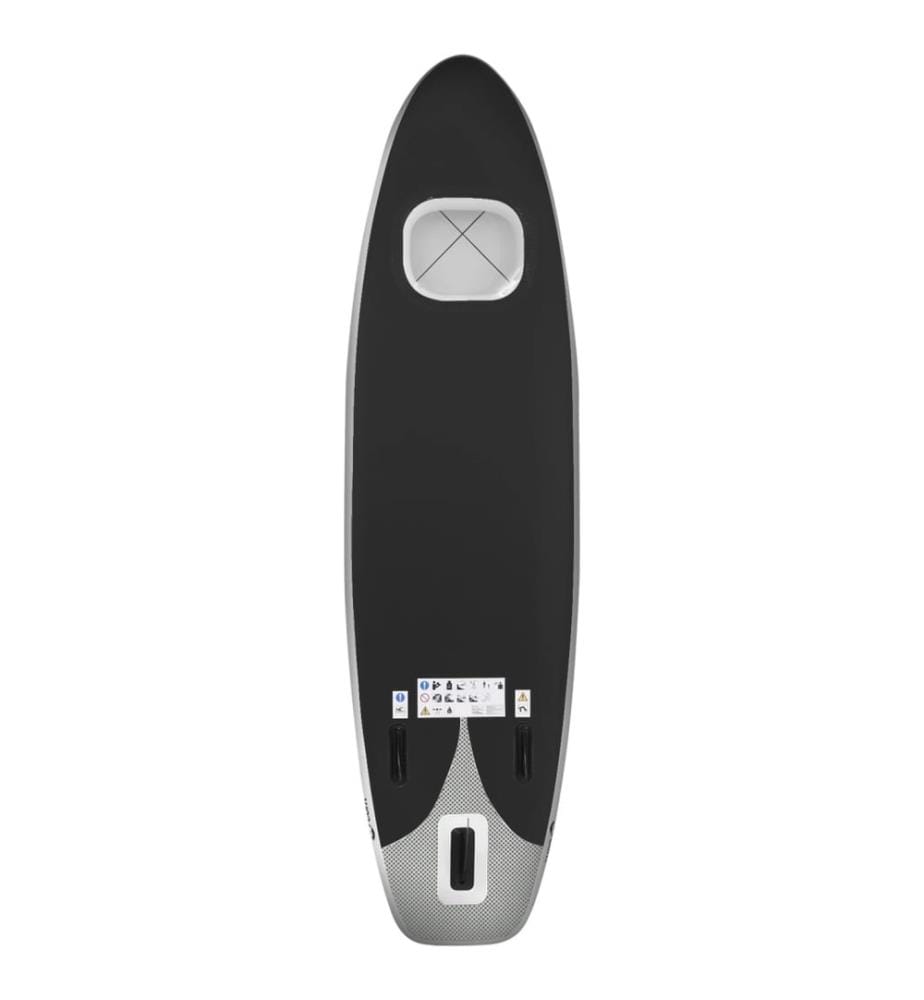 SUP-Board-Set Aufblasbar Schwarz 330x76x10 cm