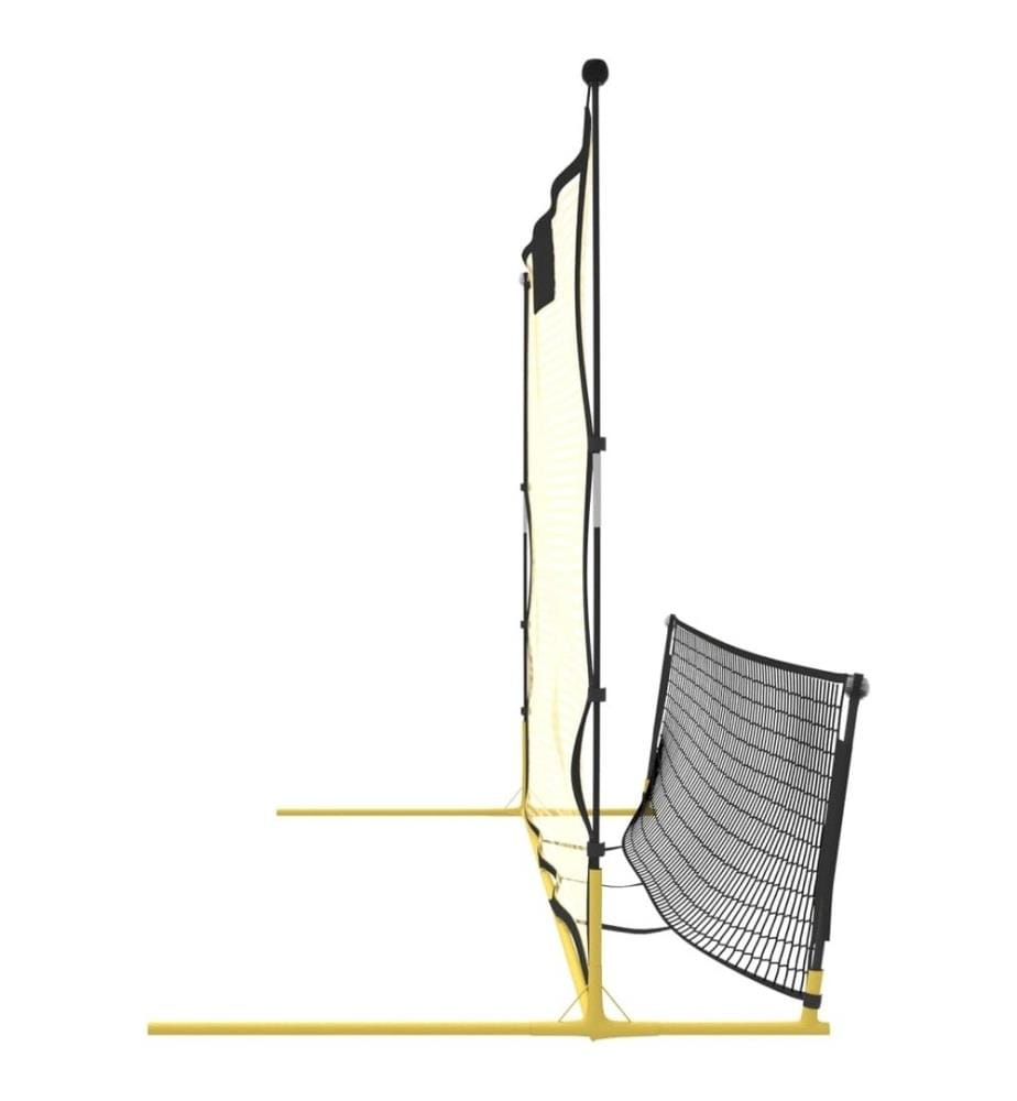 Fussball-Rebounder Schwarz und Gelb 183x85x120 cm Polyester