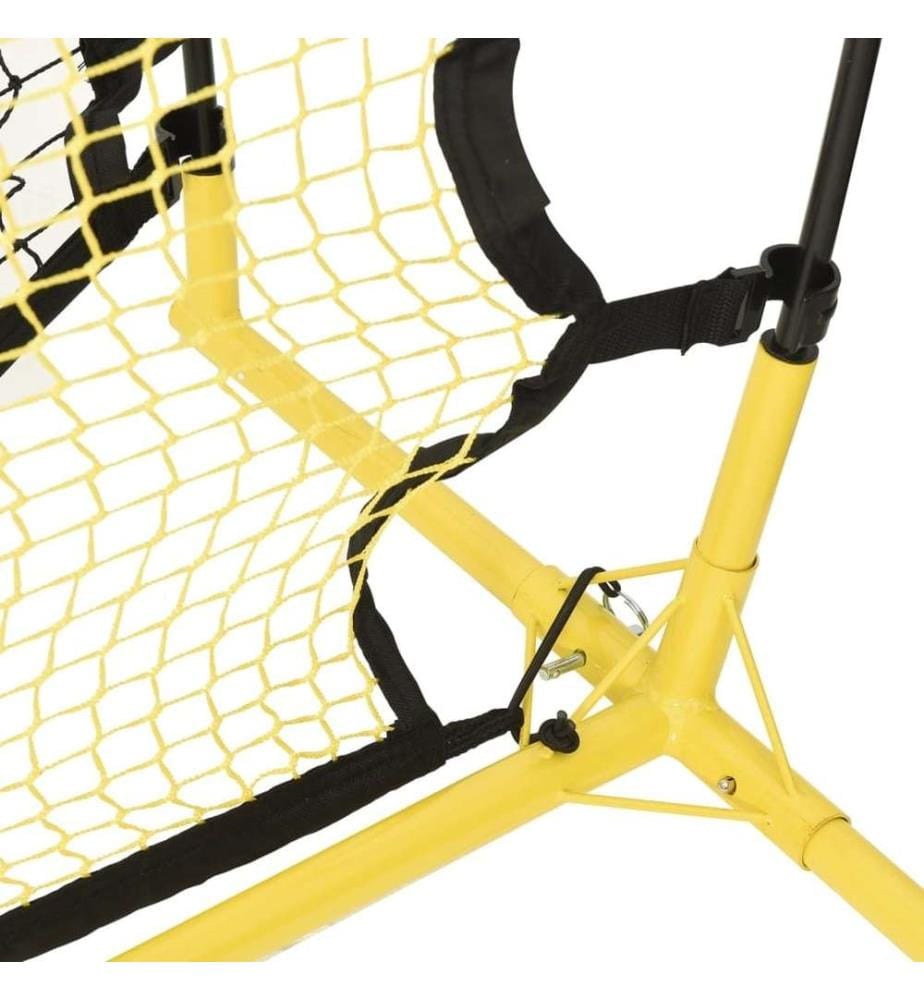Fussball-Rebounder Schwarz und Gelb 183x85x120 cm Polyester