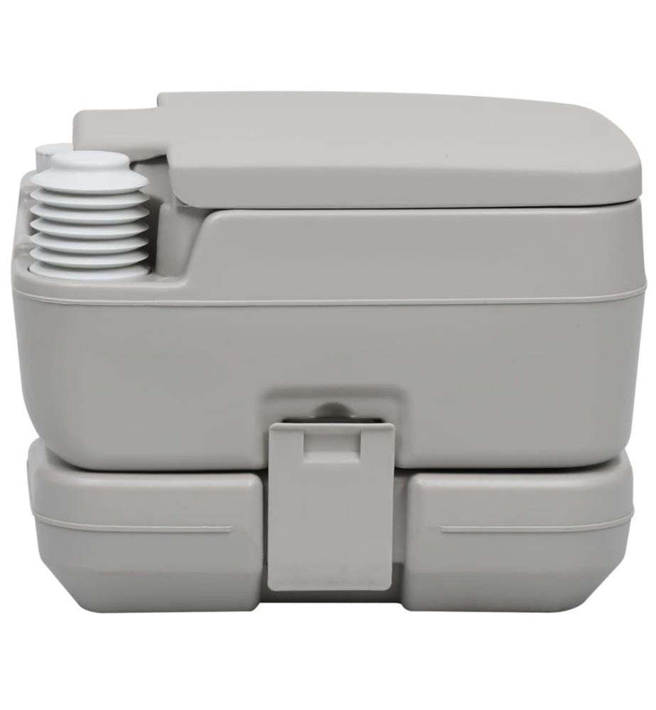 Tragbare Campingtoilette Grau 10 + 10 L