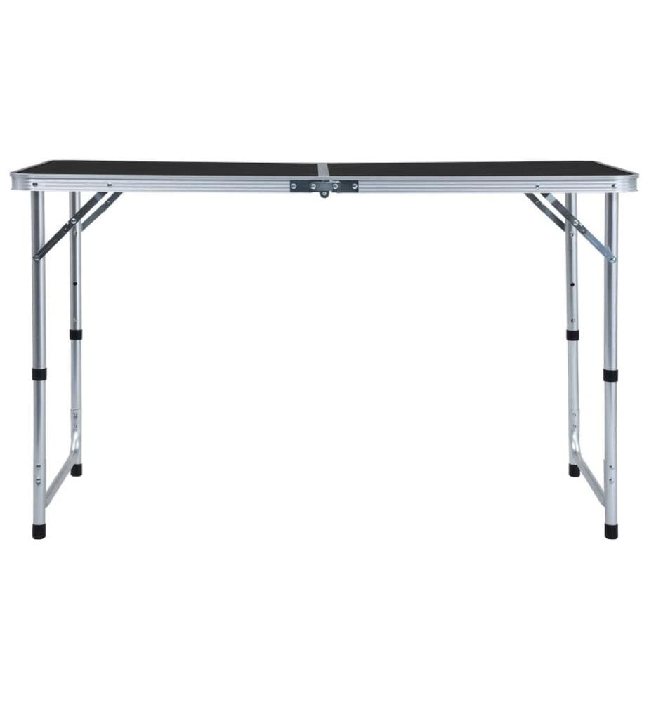 Klappbarer Campingtisch Grau Aluminium 120 x 60 cm