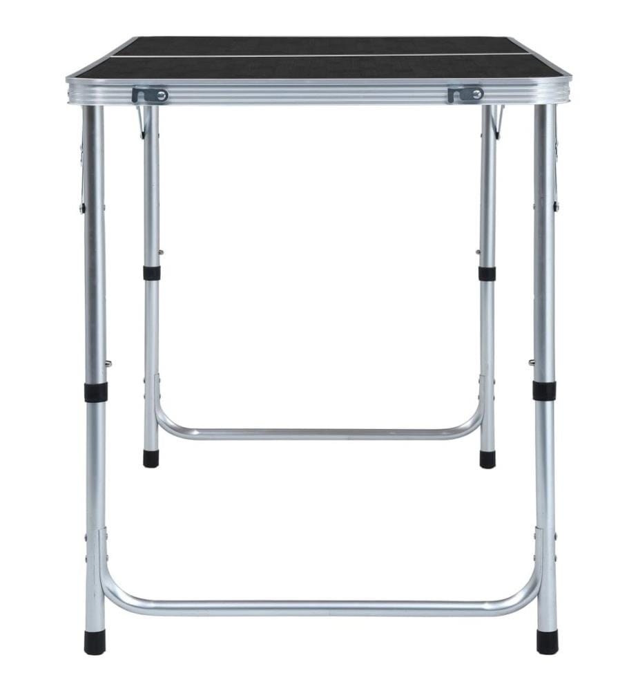 Klappbarer Campingtisch Grau Aluminium 120 x 60 cm
