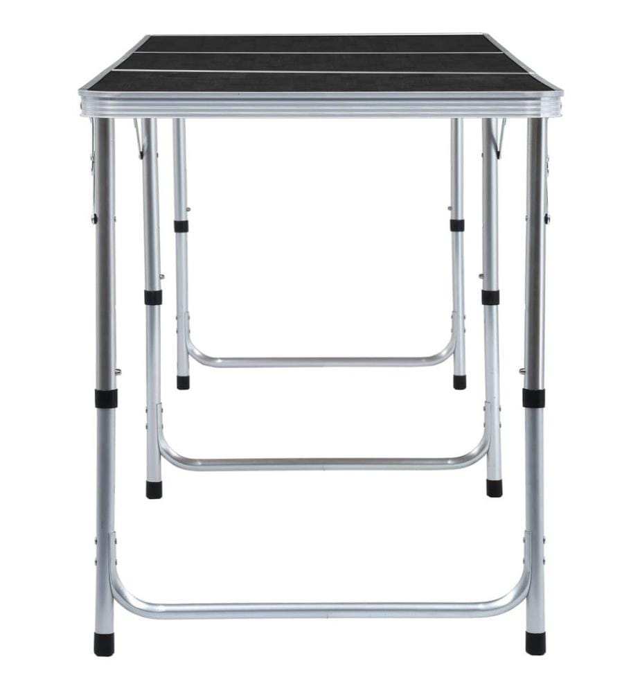 Klappbarer Campingtisch Grau Aluminium 180 x 60 cm
