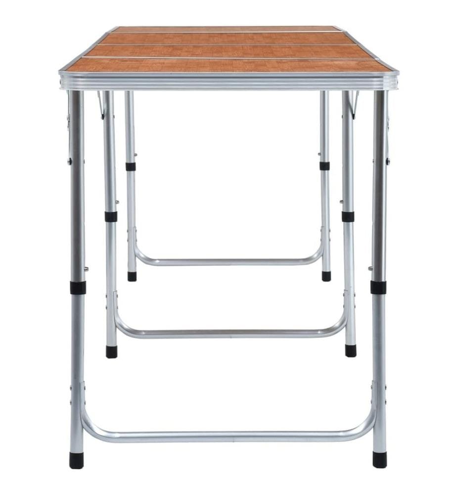 Klappbarer Campingtisch Aluminium 240 x 60 cm