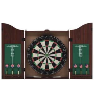 Jeu de cibles professionnel Sisal avec armoire et 6 fléchettes