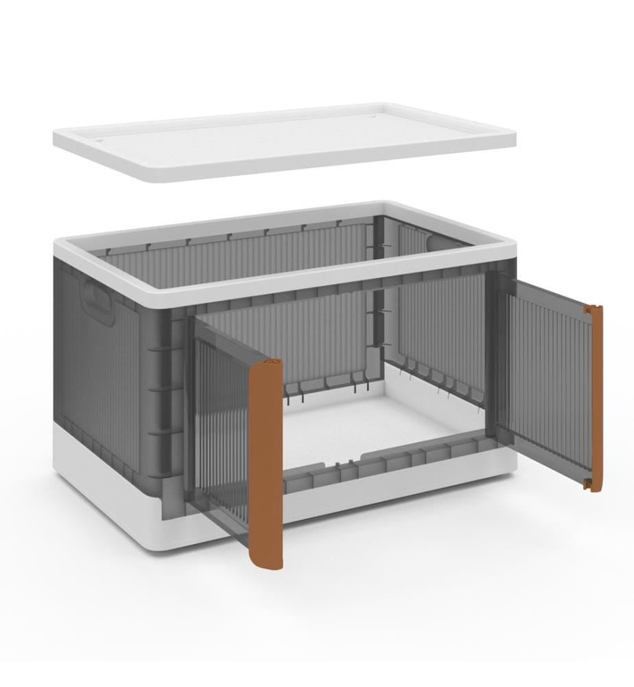 Set of 2 stackable storage boxes 72L