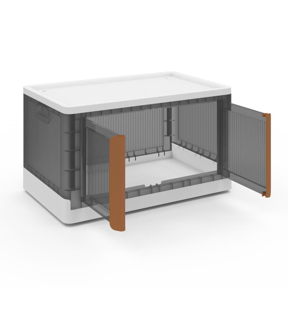 Set of 2 stackable storage boxes 72L