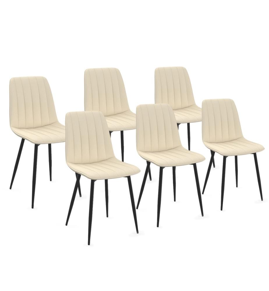 Lot de 6 Chaises Fiona - Beige