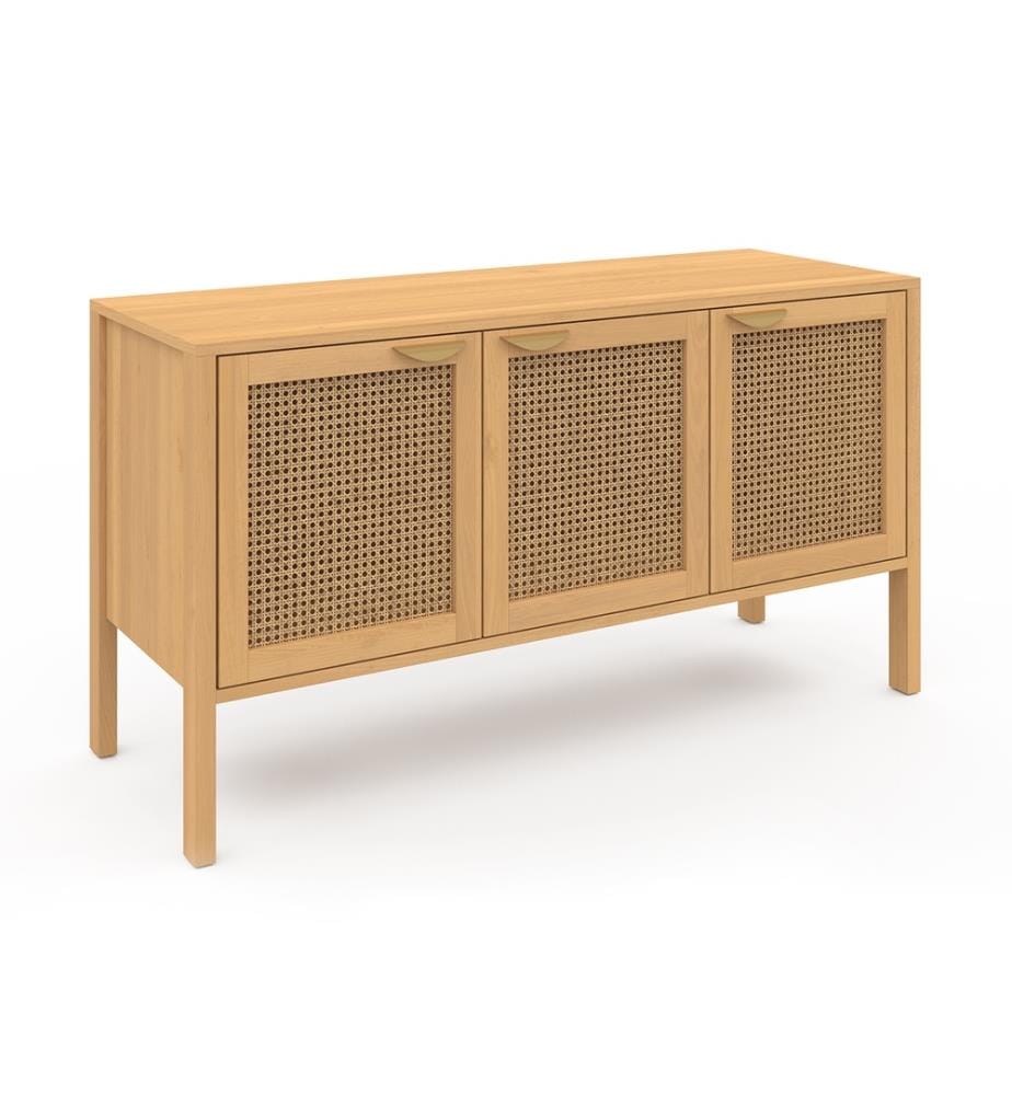 Credenza Eve a 3 ante in vimini L110cm