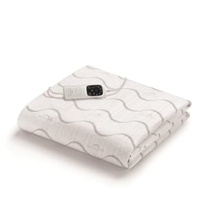 Couverture Chauffante Deluxe IntelliHeat, 6 niveaux, 150 × 80 cm, 1/3/9 h, 150 W - Blanc