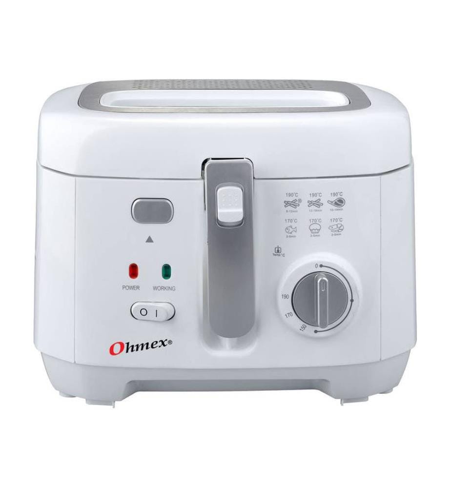 Friteuse Ohmex 1800 W - Blanc et Argenté