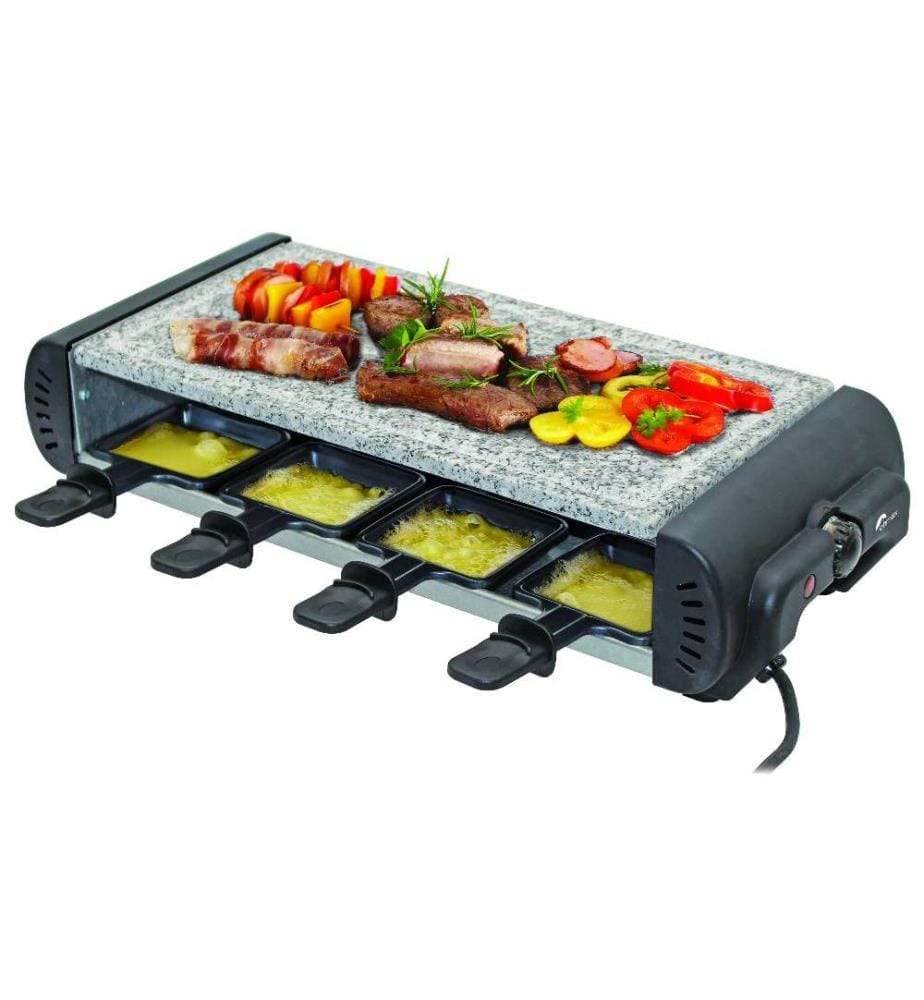 Raclette with stone 8 people Removable grill and stone for easy rinsing