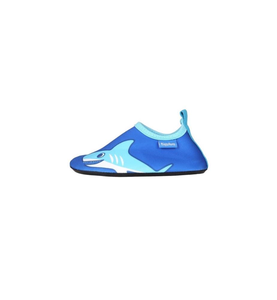 PLAYSHOES - Chaussures de bain Requin aux pieds nus Bleu/Turquoise, Gr. 22-23