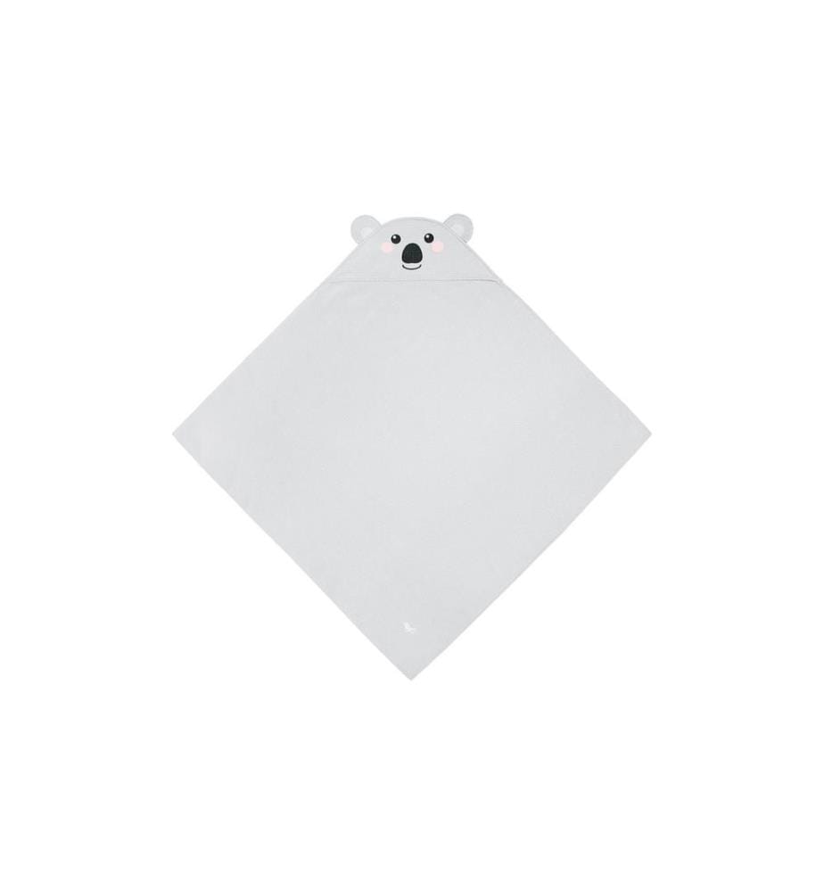 Dock & Bay - Serviette à capuche Koala 75 x 75 cm, Gris