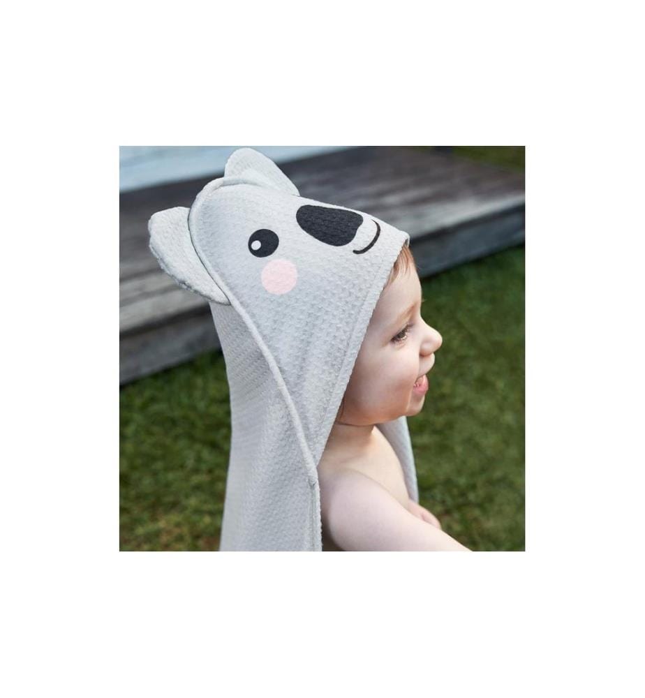Dock & Bay - Serviette à capuche Koala 75 x 75 cm, Gris