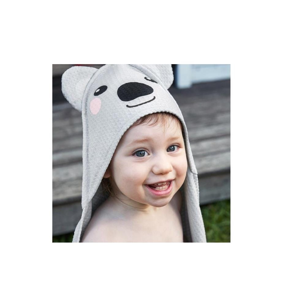 Dock & Bay - Serviette à capuche Koala 75 x 75 cm, Gris