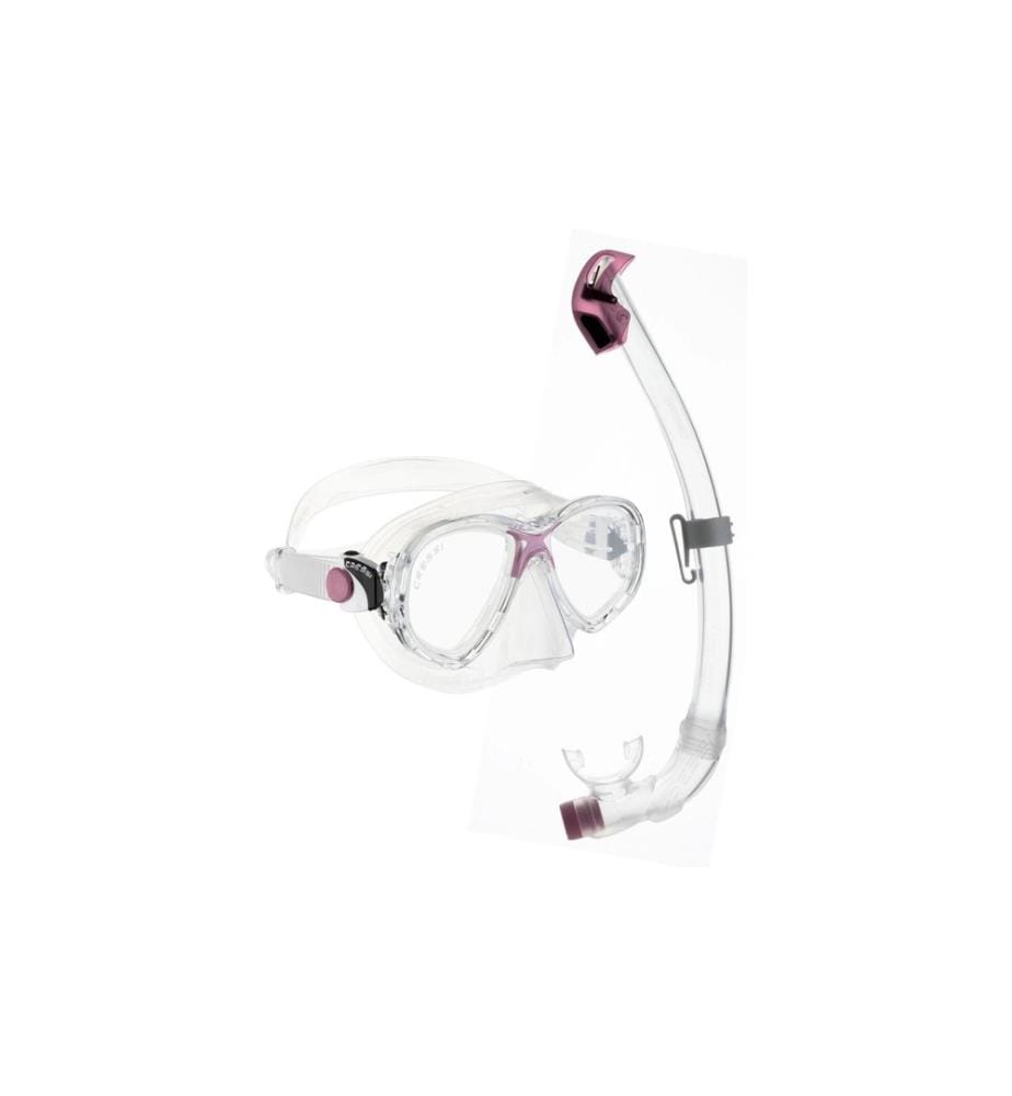CRESSI - Marea Junior + Seal Dry Schnorchel Combo Klar/Pink