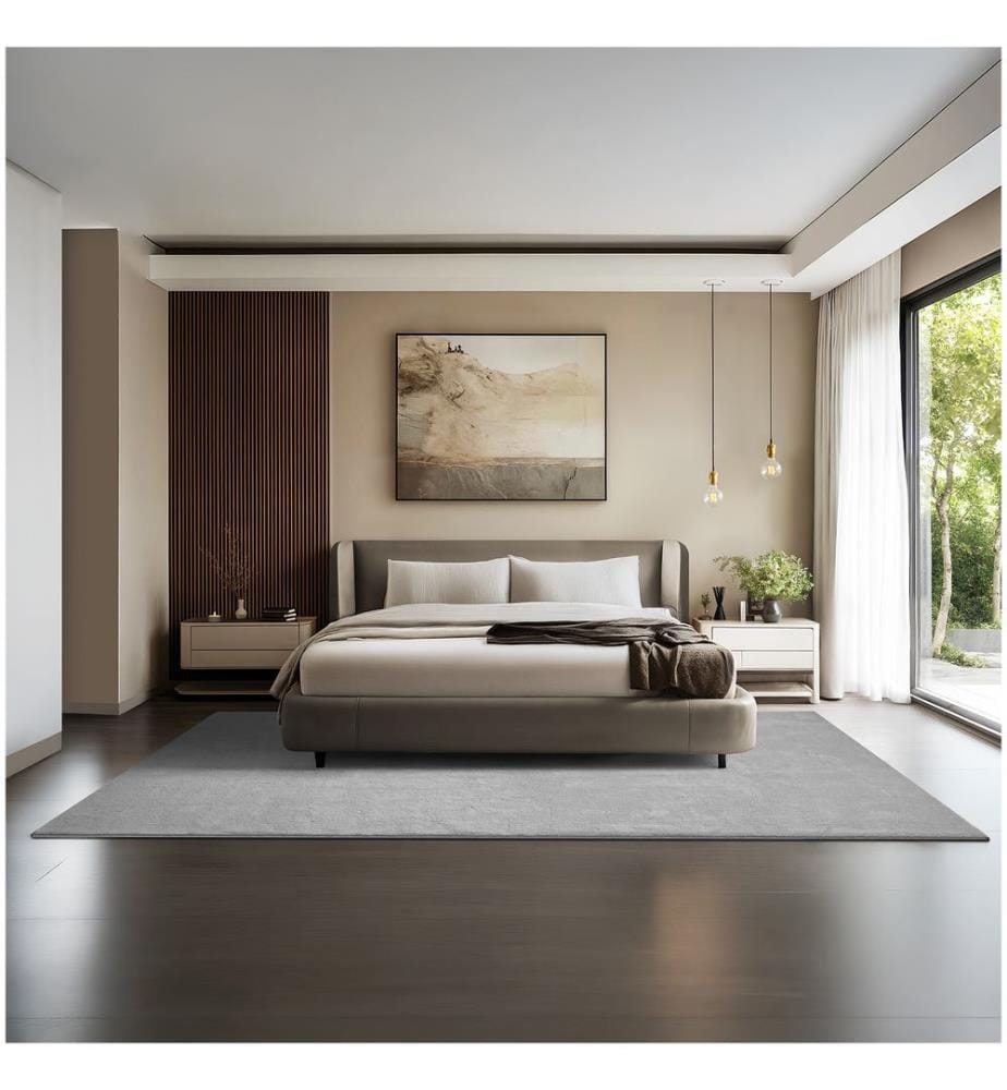 Kurzflorteppich Soft Zone - grau, 200 x 290 cm